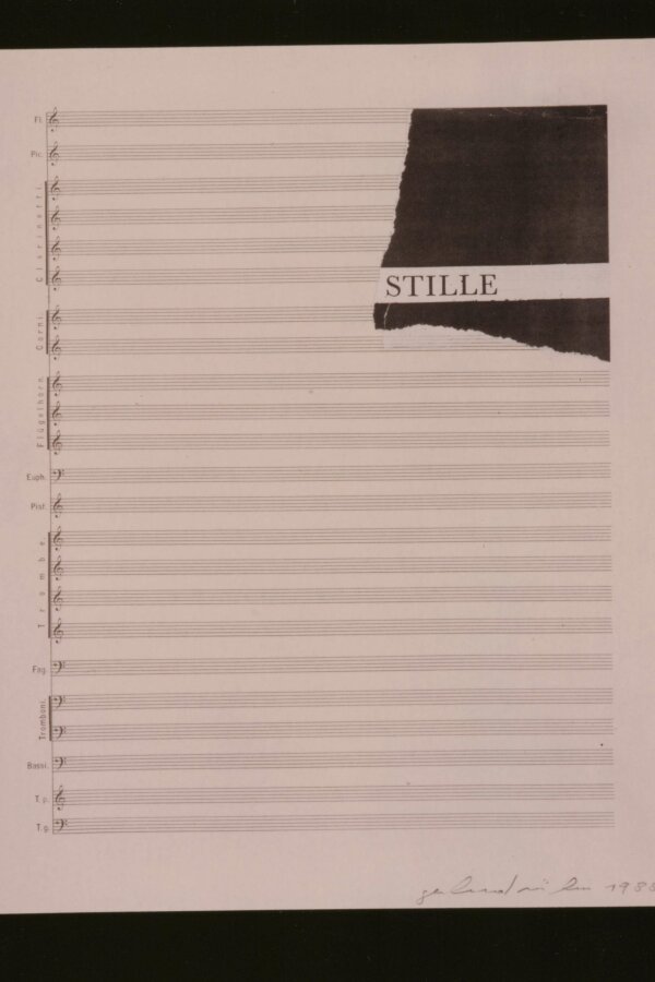 Gerhard Rühm, Stille, 1988